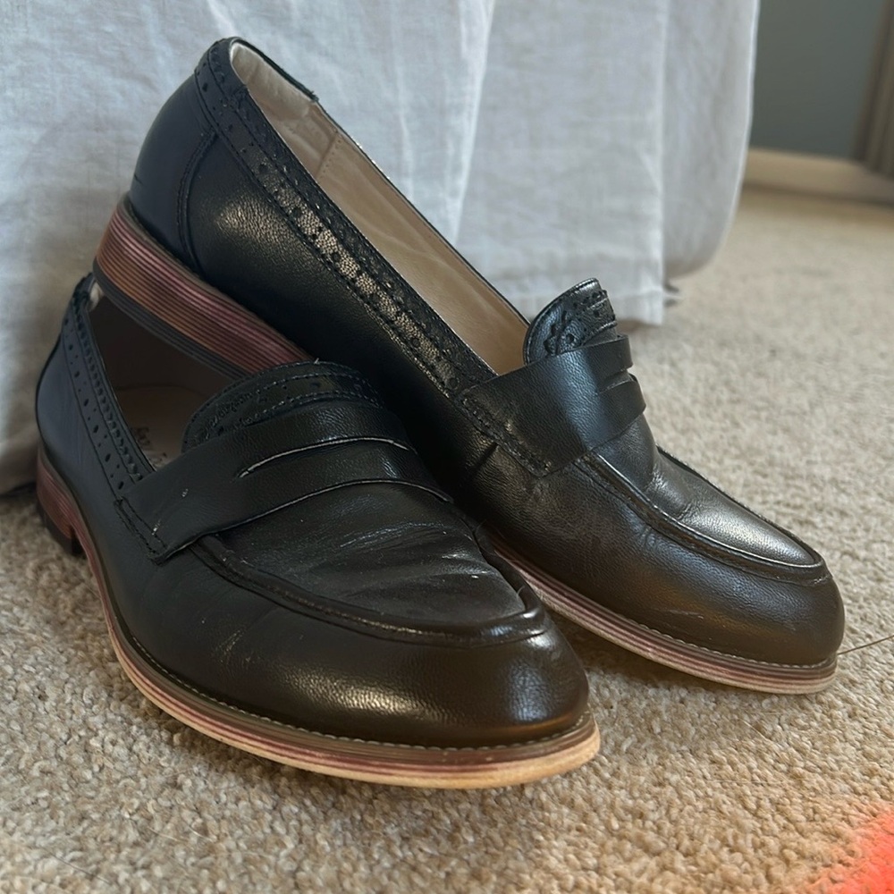 Black loafers